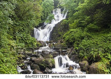 Stock Image - "Torc Waterfall, Killarney National Park, Killarney, County Kerry, Ireland, Europe". Fotosearch