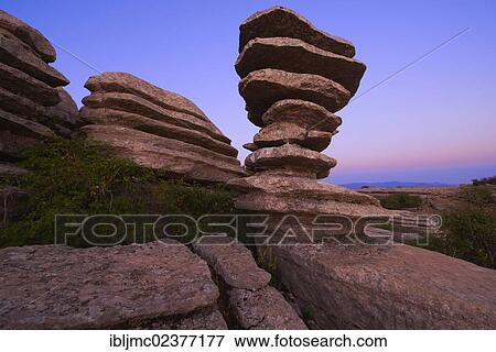 Stock Photo - "Torcal de Antequera, Malaga province, Andalusia, Spain, Europe". Fotosearch