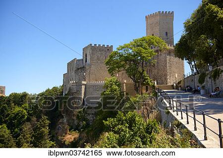 "Toretta Popoli and the Castello di Venere Erice, Sicily, Italy, Europe" View Large Photo Image Stock Photography - "Toretta Popoli and the Castello di Venere Erice, Sicily, Italy, Europe". Fotosearch