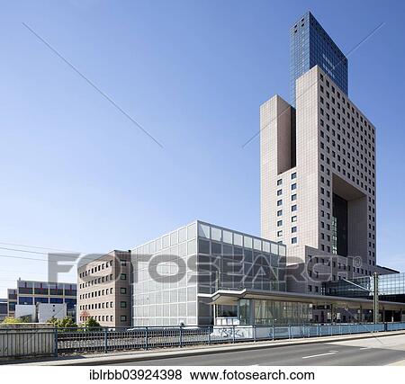 "Torhaus, landmark and administration building of the Frankfurter Messegesellschaft trade fair company, architect Oswald Mathias Ungers, Frankfurt am Main, Hesse, Germany, Europe" View Large Photo Image Stock Photo - "Torhaus, landmark and administration building of the Frankfurter Messegesellschaft trade fair company, architect Oswald Mathias Ungers, Frankfurt am Main, Hesse, Germany, Europe". Fotosearch