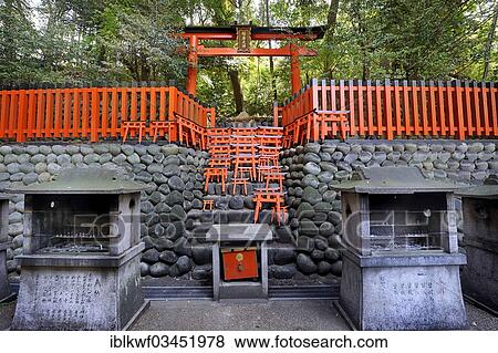 "Torii at a sacred place in the forest, Fushimi Inari Taisha Shinto shrine, Fushimi, Kyoto, Kinki region, Japan, Asia" View Large Photo Image Stock Photo - "Torii at a sacred place in the forest, Fushimi Inari Taisha Shinto shrine, Fushimi, Kyoto, Kinki region, Japan, Asia". Fotosearch