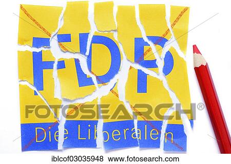 "Torn logo of the FDP, German Free Democratic Party, symbolic image for party losing votes, Germany, Europe" View Large Photo Image Stock Photo - "Torn logo of the FDP, German Free Democratic Party, symbolic image for party losing votes, Germany, Europe". Fotosearch