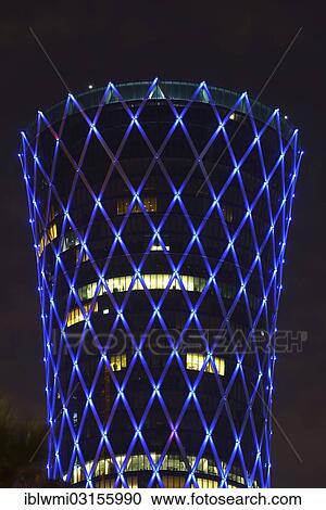 "Tornado Tower at night, Doha, Doha, Qatar, Asia" View Large Photo Image Stock Image - "Tornado Tower at night, Doha, Doha, Qatar, Asia". Fotosearch