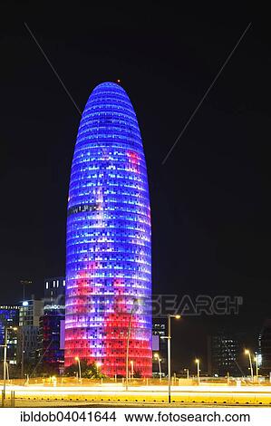 Picture - "Torre Agbar office building, Barcelona, â€‹â€‹Catalonia, Spain, Europe". Fotosearch