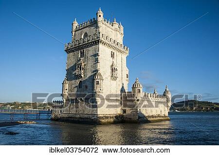 Stock Image - "Torre de Belem, Belem Tower, Belem, Lisbon, Lisbon District, Portugal, Europe". Fotosearch