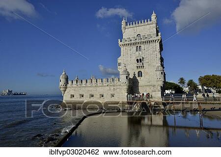 "Torre de Belem tower, built in 1520 by Manuel I, UNESCO World Heritage Site on the banks of the Tagus River, Belem, Lisbon, Lisbon District, Portugal, Europe" View Large Photo Image Stock Image - "Torre de Belem tower, built in 1520 by Manuel I, UNESCO World Heritage Site on the banks of the Tagus River, Belem, Lisbon, Lisbon District, Portugal, Europe". Fotosearch