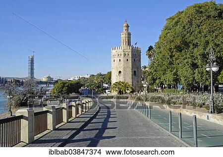 "Torre del Oro, Gold Tower, maritime museum, promenade, Seville, Andalusia, Spain, Europe" View Large Photo Image Picture - "Torre del Oro, Gold Tower, maritime museum, promenade, Seville, Andalusia, Spain, Europe". Fotosearch