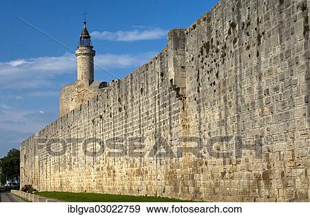 "Tour de Constance or Constance Tower and the exterior of the city wall, Aigues-Mortes, Region Languedoc-Roussillon, France, Europe" View Large Photo Image Stock Photo - "Tour de Constance or Constance Tower and the exterior of the city wall, Aigues-Mortes, Region Languedoc-Roussillon, France, Europe". Fotosearch
