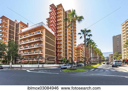 "Tourist apartments at Playa Jardin, Puerto de la Cruz, Tenerife, Canary Islands, Spain, Europe" View Large Photo Image Stock Photograph - "Tourist apartments at Playa Jardin, Puerto de la Cruz, Tenerife, Canary Islands, Spain, Europe". Fotosearch