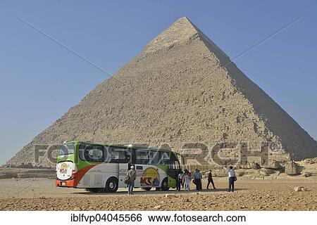 "Tourist bus in front of the Pyramid of Chephren, Giza, Egypt, Africa" View Large Photo Image Stock Photograph - "Tourist bus in front of the Pyramid of Chephren, Giza, Egypt, Africa". Fotosearch