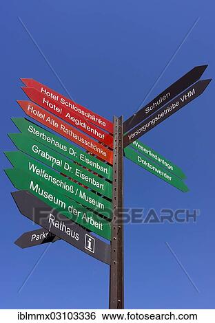 "Tourist guidepost, Hannoversch Munden, Lower Saxony, Germany, Europe" View Large Photo Image Stock Photograph - "Tourist guidepost, Hannoversch Munden, Lower Saxony, Germany, Europe". Fotosearch