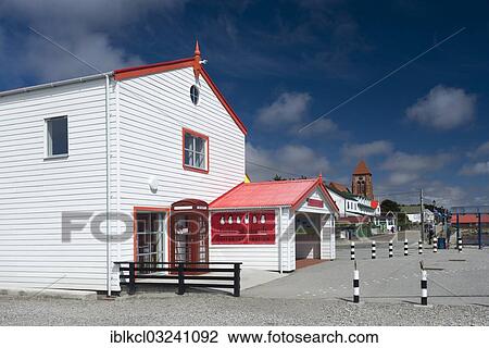 "Tourist information, Falkland Islands Visitor Information, Christ Church Cathedral and promenade of Stanley at back, Stanley, Ostfalkland, Falkland Islands, South America" View Large Photo Image Stock Image - "Tourist information, Falkland Islands Visitor Information, Christ Church Cathedral and promenade of Stanley at back, Stanley, Ostfalkland, Falkland Islands, South America". Fotosearch