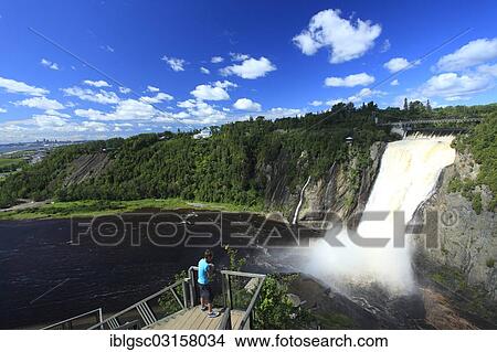 "Tourist on viewing platform at Montmorency Falls, Beauport, Quebec City, Quebec Province, Canada, North America" View Large Photo Image Picture - "Tourist on viewing platform at Montmorency Falls, Beauport, Quebec City, Quebec Province, Canada, North America". Fotosearch
