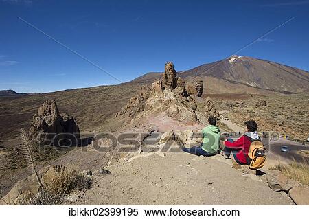 "Tourists at Los Roques in Parque Nacional del Teide, Tenerife, Canary Islands, Spain, Europe" View Large Photo Image Stock Photography - "Tourists at Los Roques in Parque Nacional del Teide, Tenerife, Canary Islands, Spain, Europe". Fotosearch