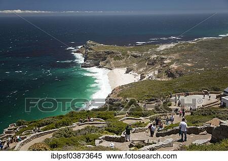 Stock Photography - "Tourists at the Cape of Good Hope, Cape Town, Western Cape, South Africa, Africa". Fotosearch