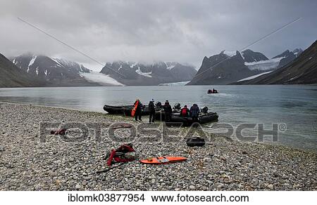 "Tourists in inflatable boats, Magdalene Fjord, Spitsbergen Island, Svalbard Archipelago, Svalbard and Jan Mayen, Norway, Europe" View Large Photo Image Picture - "Tourists in inflatable boats, Magdalene Fjord, Spitsbergen Island, Svalbard Archipelago, Svalbard and Jan Mayen, Norway, Europe". Fotosearch