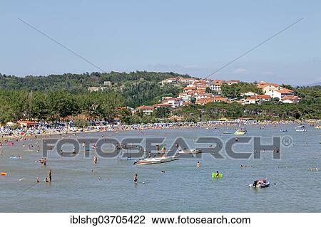 "Tourists on a beach, Lopar, Rab, Primorje-Gorski Kotar, Croatia, Europe" View Large Photo Image Stock Image - "Tourists on a beach, Lopar, Rab, Primorje-Gorski Kotar, Croatia, Europe". Fotosearch
