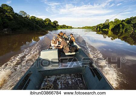 "Tourists on a boat, Pantanal, UNESCO World Heritage Site, Mato Grosso do Sul, Brazil, South America" View Large Photo Image Picture - "Tourists on a boat, Pantanal, UNESCO World Heritage Site, Mato Grosso do Sul, Brazil, South America". Fotosearch