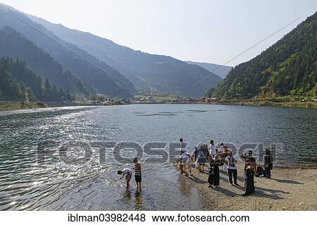 "Tourists on the shore of lake Uzungol, village of Uzungol, Trabzon Province, Pontic Mountains, Black Sea Region, Turkey, Asia" View Large Photo Image Stock Photo - "Tourists on the shore of lake Uzungol, village of Uzungol, Trabzon Province, Pontic Mountains, Black Sea Region, Turkey, Asia". Fotosearch