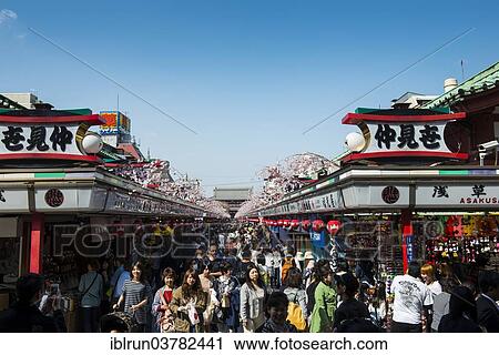 "Tourists on their way to SensÅ-ji temple, Asakusa, Tokyo, Japan, Asia" View Large Photo Image Stock Image - "Tourists on their way to SensÅ-ji temple, Asakusa, Tokyo, Japan, Asia". Fotosearch