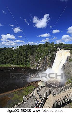 "Tourists on viewing platform at Montmorency Falls, Beauport, Quebec City, Quebec Province, Canada, North America" View Large Photo Image Stock Photo - "Tourists on viewing platform at Montmorency Falls, Beauport, Quebec City, Quebec Province, Canada, North America". Fotosearch