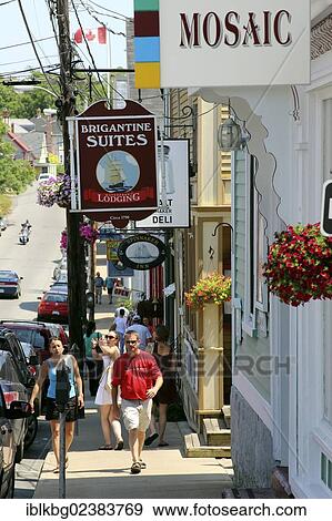 "Tourists shopping, Montague St., Lunenburg, Eastern Shore, Maritime Provinces, Nova Scotia, Canada, North America" View Large Photo Image Stock Photo - "Tourists shopping, Montague St., Lunenburg, Eastern Shore, Maritime Provinces, Nova Scotia, Canada, North America". Fotosearch