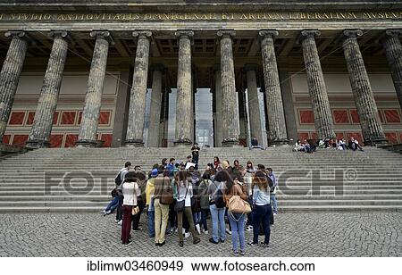 "Tourists, tour group, guided tour, Altes Museum, Old Museum, Museumsinsel, Berlin, Berlin, Germany, Europe" View Large Photo Image Stock Photo - "Tourists, tour group, guided tour, Altes Museum, Old Museum, Museumsinsel, Berlin, Berlin, Germany, Europe". Fotosearch