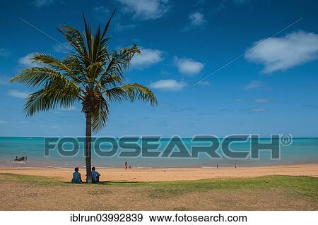 "Tourists underneath a palm, town beach, Broome, Western Australia" View Large Photo Image Stock Photo - "Tourists underneath a palm, town beach, Broome, Western Australia". Fotosearch