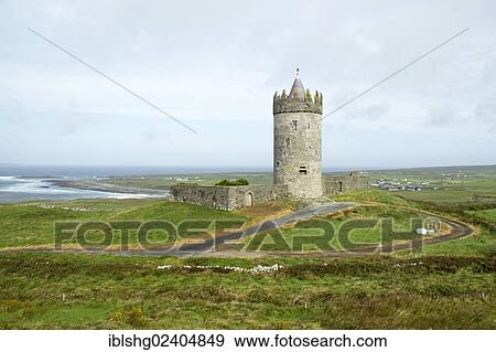 "Tower near Doolin, County Clare, Ireland, Europe, PublicGround, Europe" View Large Photo Image Stock Photo - "Tower near Doolin, County Clare, Ireland, Europe, PublicGround, Europe". Fotosearch