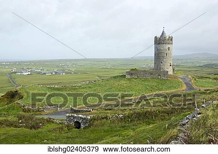 Stock Photo - "Tower near Doolin, County Clare, Ireland, Europe, PublicGround, Europe". Fotosearch