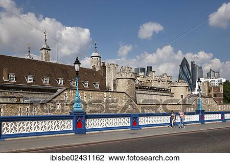 "Tower of London in front of the Swiss Re Tower, The Gherkin, London, England, United Kingdom, Europe" View Large Photo Image Stock Image - "Tower of London in front of the Swiss Re Tower, The Gherkin, London, England, United Kingdom, Europe". Fotosearch