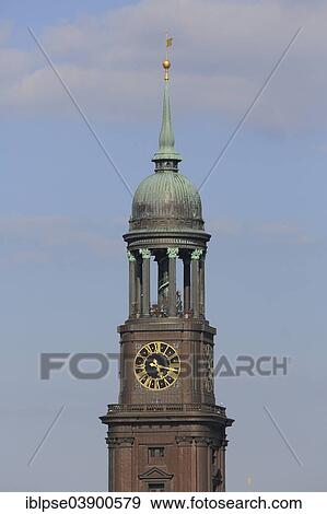"Tower of St. Michaelis Church or Michel, Hamburg, Germany, Europe" View Large Photo Image Stock Photo - "Tower of St. Michaelis Church or Michel, Hamburg, Germany, Europe". Fotosearch