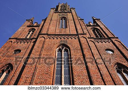 "Tower of the monastery church, built in a neo-Gothic style from 1842-1844, Malchow, Mecklenburg-Western Pomerania, Germany, Europe" View Large Photo Image Stock Photo - "Tower of the monastery church, built in a neo-Gothic style from 1842-1844, Malchow, Mecklenburg-Western Pomerania, Germany, Europe". Fotosearch
