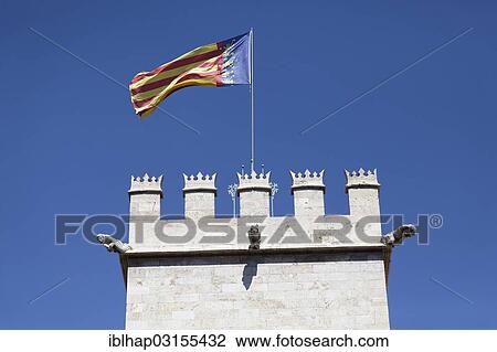 Stock Image - "Tower of the Silk Exchange, Lonja de la Seda, Valencia, Spain, Europe". Fotosearch