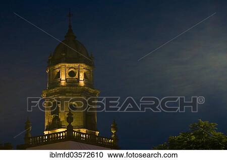"Tower of the Templos de San Agustin at night, Guadalajara, Jalisco, Mexico, North America" View Large Photo Image Stock Image - "Tower of the Templos de San Agustin at night, Guadalajara, Jalisco, Mexico, North America". Fotosearch