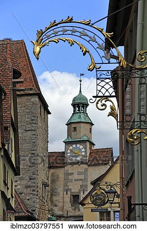 "Tower on Roderbogen or Roder Arch, Rothenburg ob der Tauber, Middle Franconia, Bavaria, Germany, Europe" View Large Photo Image Stock Image - "Tower on Roderbogen or Roder Arch, Rothenburg ob der Tauber, Middle Franconia, Bavaria, Germany, Europe". Fotosearch