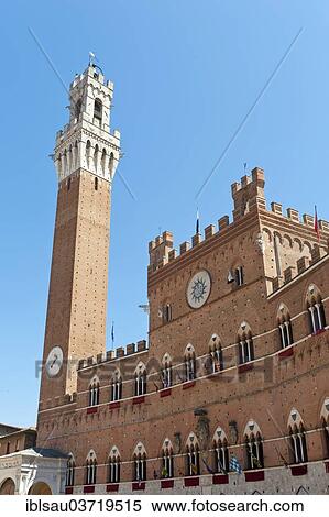 "Tower Torre del Mangia of the Palazzo Pubblico in Piazza del Campo, historic center, Siena, Tuscany, Italy, Europe" View Large Photo Image Stock Photography - "Tower Torre del Mangia of the Palazzo Pubblico in Piazza del Campo, historic center, Siena, Tuscany, Italy, Europe". Fotosearch