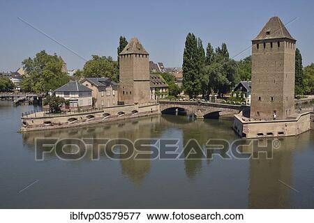 "Towers at the Ponts Couverts bridge on the River Ill, UNESCO World Heritage Site, historic centre or Grand Ile, Strasbourg, Departement Bas-Rhin, Alsace, France, Europe" View Large Photo Image Stock Photo - "Towers at the Ponts Couverts bridge on the River Ill, UNESCO World Heritage Site, historic centre or Grand Ile, Strasbourg, Departement Bas-Rhin, Alsace, France, Europe". Fotosearch