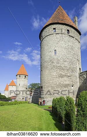 "Towers of the town fortification, Vanalinn, Tallinn, Harju, Estonia, Europe" View Large Photo Image Stock Image - "Towers of the town fortification, Vanalinn, Tallinn, Harju, Estonia, Europe". Fotosearch