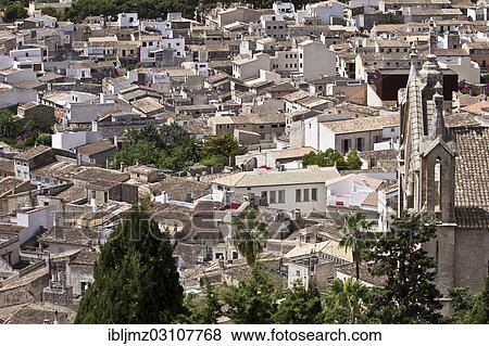 "Town centre with stone houses and the Church of Sant Salvador, Arta, Mallorca, Majorca, Balearic Islands, Spain, Europe" View Large Photo Image Stock Photo - "Town centre with stone houses and the Church of Sant Salvador, Arta, Mallorca, Majorca, Balearic Islands, Spain, Europe". Fotosearch