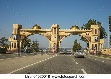 "Town entrance of Argun, Chechnya, Caucasus, Russia, Europe" View Large Photo Image Stock Photo - "Town entrance of Argun, Chechnya, Caucasus, Russia, Europe". Fotosearch