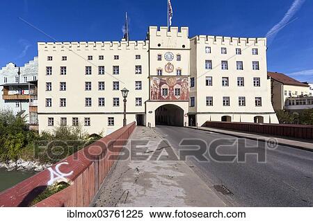 "Town Gate or Brucktor Gate at the Inn River Bridge, Weikertsham, Wasserburg a. Inn, Bavaria, Germany, Europe" View Large Photo Image Stock Photography - "Town Gate or Brucktor Gate at the Inn River Bridge, Weikertsham, Wasserburg a. Inn, Bavaria, Germany, Europe". Fotosearch