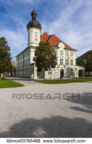 Stock Photo - "Town Hall, Altotting, Upper Bavaria, Bavaria, Germany, Europe". Fotosearch