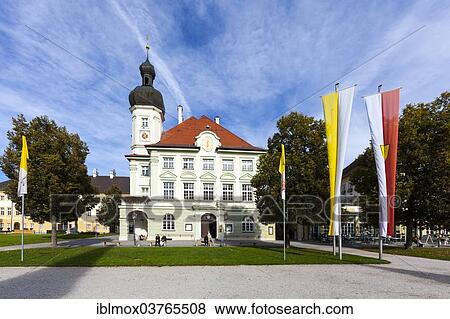 Stock Photo - "Town Hall, Altotting, Upper Bavaria, Bavaria, Germany, Europe". Fotosearch