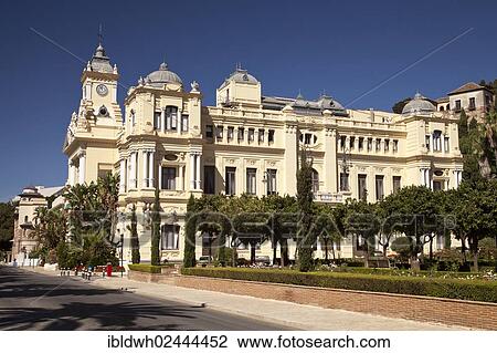 "Town Hall, El Ayuntamiento, Malaga, Andalucia, Spain, Europe, PublicGround, Europe" View Large Photo Image Stock Image - "Town Hall, El Ayuntamiento, Malaga, Andalucia, Spain, Europe, PublicGround, Europe". Fotosearch