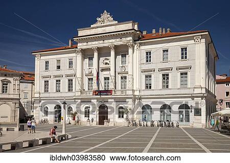 "Town Hall in Tartini Square, Piran, Istria, Slovenia, Europe" View Large Photo Image Stock Image - "Town Hall in Tartini Square, Piran, Istria, Slovenia, Europe". Fotosearch