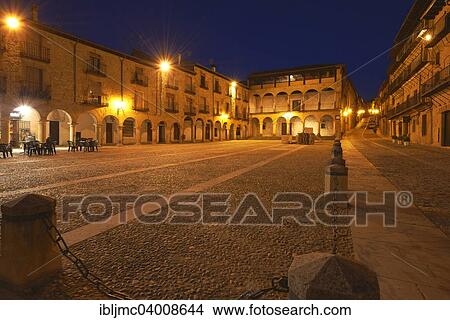 "Town Hall, main square at dusk, Plaza Mayor, Siguenza, Guadalajara province, Spain, Europe" View Large Photo Image Picture - "Town Hall, main square at dusk, Plaza Mayor, Siguenza, Guadalajara province, Spain, Europe". Fotosearch