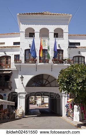 "Town Hall, Nerja, Costa del Sol, Andalusia, Spain, Europe, PublicGround, Europe" View Large Photo Image Stock Image - "Town Hall, Nerja, Costa del Sol, Andalusia, Spain, Europe, PublicGround, Europe". Fotosearch