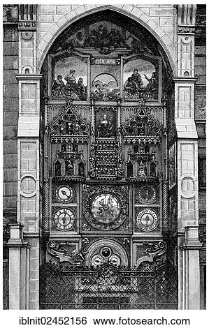 Stock Photograph - "Town Hall of Olomouc, 1420, illustration, Meyers Konversations-Lexikon encyclopedia, 1897". Fotosearch