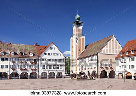 "Town Hall on Marktplatz, market square, of Freudenstadt, Black Forest, Baden-Wurttemberg, Germany, Europe" View Large Photo Image Stock Photo - "Town Hall on Marktplatz, market square, of Freudenstadt, Black Forest, Baden-Wurttemberg, Germany, Europe". Fotosearch